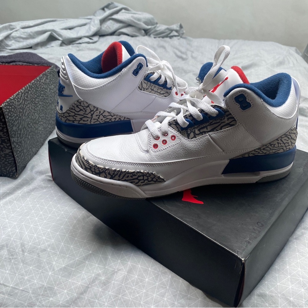 jordan men retro 3 true blue 2016 sneakers